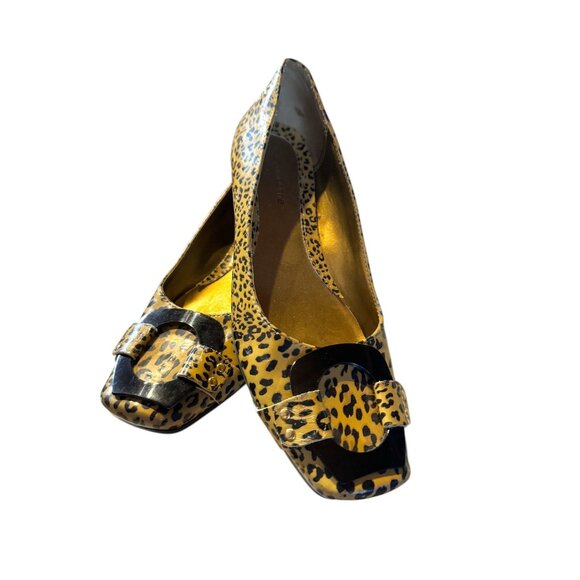 Leopard Print Square Toe Flats Womens Shoes 6.5M By Philicia Synthetic Material - Picture 2 of 15
